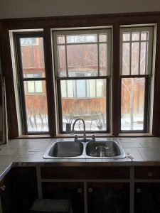 60 year old window replacement interior before